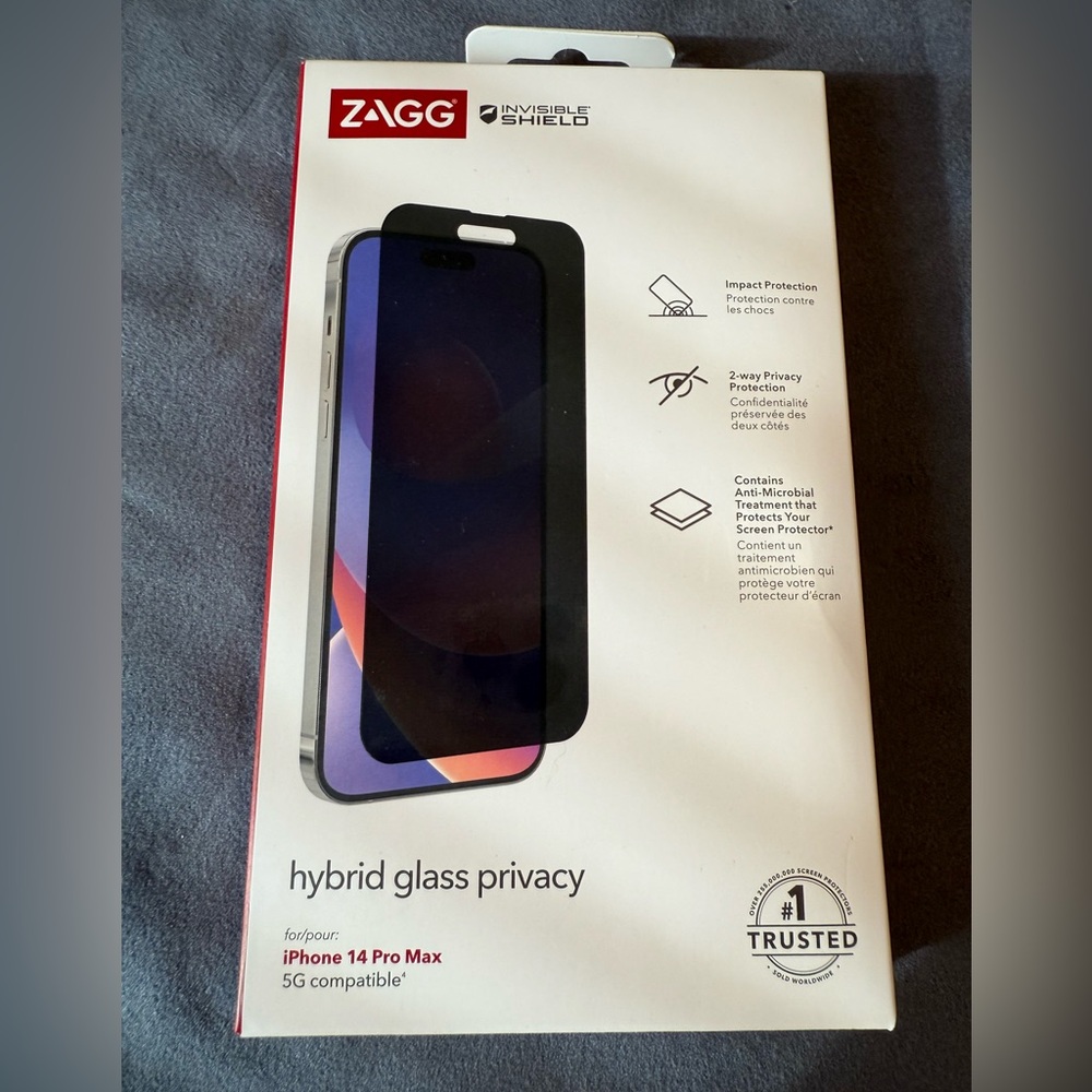 Zagg Hybrid Glass Privacy Screen Protector for iPhone 14 Pro Max - NEW IN BOX